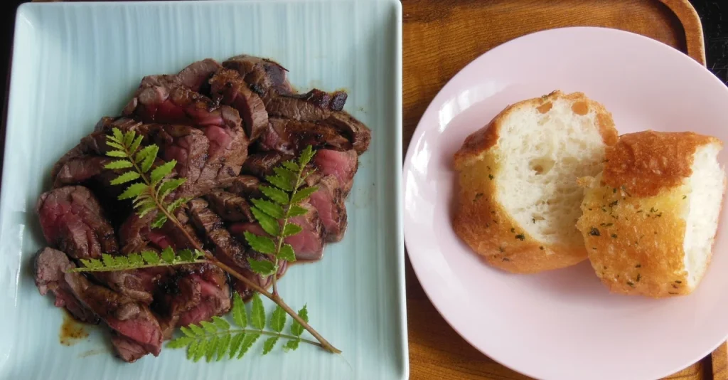 牛肉とパン
