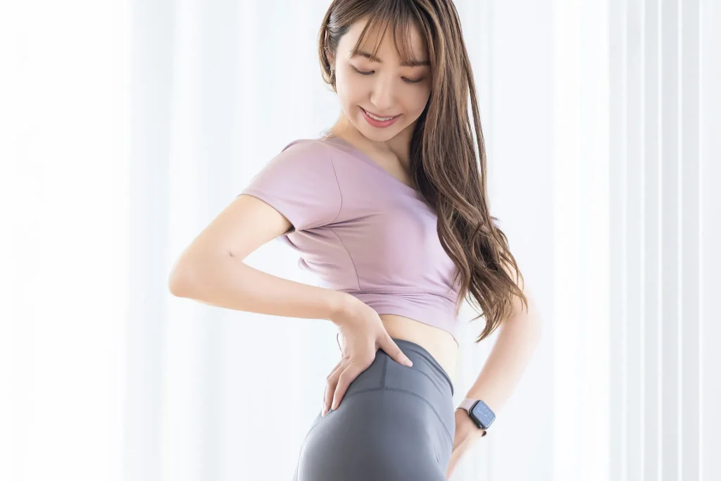お尻が鍛え上げられた女性